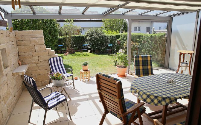 Terrassendach Dettingen Innenansicht