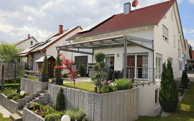 Terrassendächer Grundbach Außenansicht