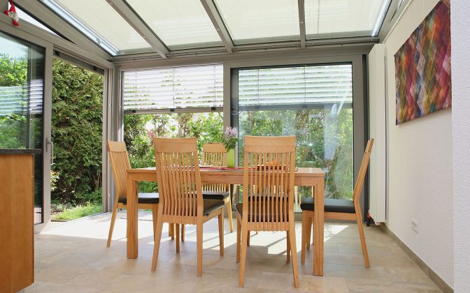 Wohnwintergarten in Winterback Innenansicht